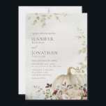 Invitation Rustic Fall Citrouille Floral Mariage Photo<br><div class="desc">Donnez le ton à votre mariage de automne avec nos invitations de mariage photo rustique! Les teintes dorées de l'automne,  associées à votre photo,  créeront une atmosphère irrésistiblement invitante. Objets correspondants dans notre magasin Cava Party Designs.</div>