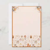 Invitation Rustic Fall Citrouille Neutral Farmhouse Baby show (Dos)