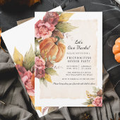 Invitation Rustic Fall Citrouille permet de rendre merci Frie
