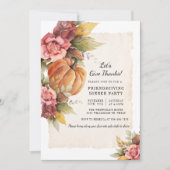 Invitation Rustic Fall Citrouille permet de rendre merci Frie (Devant)