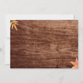 Invitation Rustic Fall Citrouille Premier Anniversaire Avec P (Dos)