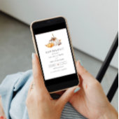 Invitation Rustic Fall Citrouille Sauver l'invitation de la d