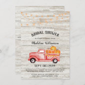 Invitation Rustic Fall Country Chaîne Lumières Fête des marié (Devant / Derrière)