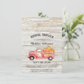 Invitation Rustic Fall Country Chaîne Lumières Fête des marié (Debout devant)