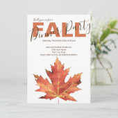 Invitation Rustic Fall Dinner Party (Debout devant)