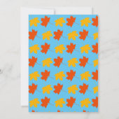 Invitation Rustic Fall Feuilles Sky Blue Automne Floral Maria (Dos)