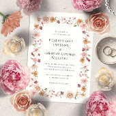Invitation Rustic Fall Floral Mariage