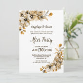 Invitation Rustic Fall Floral Mariage après la fête (Debout devant)