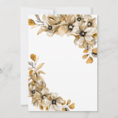 Invitation Rustic Fall Floral Mariage après la fête (Dos)