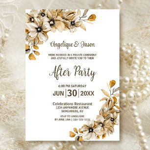 Invitation Rustic Fall Floral Mariage après la fête