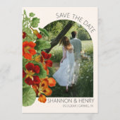 Invitation Rustic Fall Floral Modern Wedding Save the Date (Devant)