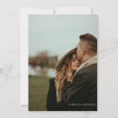 Invitation Rustic Fall Floral Photo Mariage (Dos)