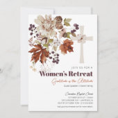 Invitation Rustic Fall Floral Women's Church Retraite (Devant)