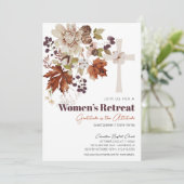 Invitation Rustic Fall Floral Women's Church Retraite (Debout devant)