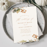 Invitation Rustic Fall Greenery Feuille Foliage Mariage<br><div class="desc">Rustic Fall Green Feuille Foliage Faire-part de mariage. Il dispose d'une verdure aquarelle peinte à la main et de feuilles. Cliquez sur le bouton Modifier pour customiser avec vos détails.</div>