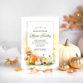 Invitation Rustic Fall Harvest Citrouille Sunflower Anniversa