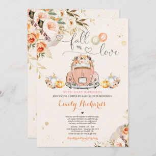 Invitation Rustic Fall In Love Citrouille Drive By Baby showe