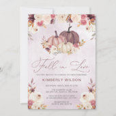 Invitation Rustic Fall in Love Citrouilles Fall Fête des mari (Devant)