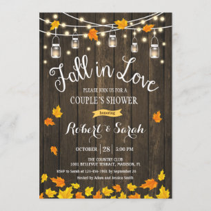 Invitation Rustic Fall In Love Couple's Shower