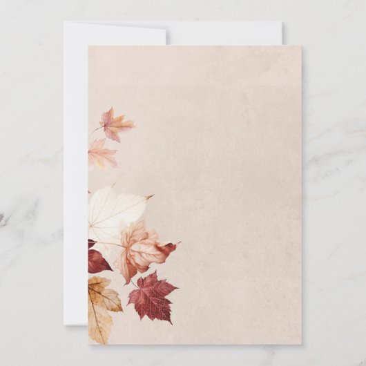 Invitation Rustic Fall In Love Fall Fête des mariées (Dos)