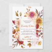 Invitation Rustic Fall in Love Fall Floral Bridal Shower (Devant)