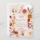 Invitation Rustic Fall in Love Fall Floral Bridal Shower  (Devant)