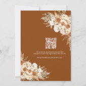 Invitation Rustic Fall in Love Fête des mariées Boho Terracot (Dos)