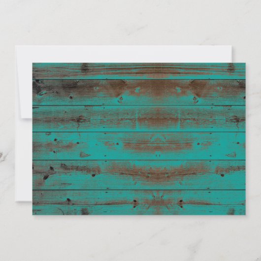 Invitation Rustic Fall in Love Perfect Blender Turquoise Mari (Dos)