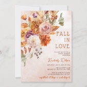 Invitation Rustic Fall in Love Pumpkins Fall Bridal Shower (Devant)