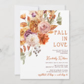 Invitation Rustic Fall in Love Pumpkins Fall Bridal Shower (Devant)