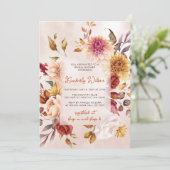 Invitation Rustic Fall in Love Pumpkins Fall Bridal Shower (Debout devant)