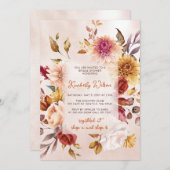 Invitation Rustic Fall in Love Pumpkins Fall Bridal Shower (Devant / Derrière)