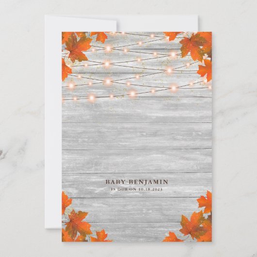 Invitation Rustic Fall In Love String Lights Baby shower (Dos)