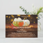 Invitation Rustic Fall laisse Citrouille Fiançailles Invitati (Debout devant)