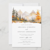 Invitation Rustic Fall Mountain Pine Forest Mariage photo (Devant)