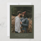 Invitation Rustic Fall Mountain Pine Forest Mariage photo (Dos)
