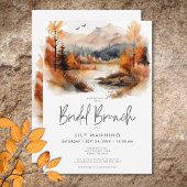 Invitation Rustic Fall Mountain Watercolor Brunch nuptial