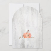 Invitation Rustic Fall Petit Baby shower Citrouille (Dos)