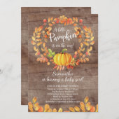 Invitation Rustic Fall Petit Baby shower Citrouille Invitatio (Devant / Derrière)