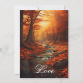 Invitation Rustic Fall quitte Automne Mariage Nature (Dos)