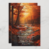 Invitation Rustic Fall quitte Automne Mariage Nature (Devant / Derrière)