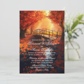 Invitation Rustic Fall quitte Automne Mariage Nature (Debout devant)