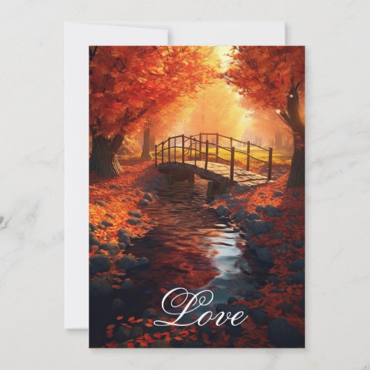 Invitation Rustic Fall quitte Automne Mariage Nature (Dos)