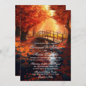 Invitation Rustic Fall quitte Automne Mariage Nature (Devant / Derrière)