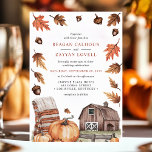 Invitation Rustic Fall quitte Barn Mariage<br><div class="desc">Célébrez votre amour avec cette charmante invitation rustique mariage de automne. Doté de citrouilles d'aquarelle,  d'une grange confortable et de feuilles d'automne colorées,  ce design donne le ton parfait pour votre journée spéciale. Customisez-le avec vos détails pour créer un souvenir unique et accueillant pour vos invités.</div>