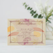 Invitation Rustic Fall quitte Mariage Insert Rehearer Dîner (Debout devant)