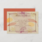 Invitation Rustic Fall quitte Mariage Insert Rehearer Dîner (Devant / Derrière)