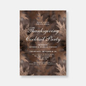 Invitation Rustic Fall quitte Thanksgiving Cocktail Party