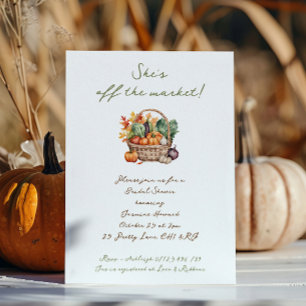 Invitation Rustic Fall She's Off the Market Fête des mariées