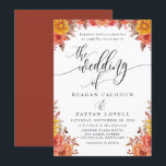 Invitation Rustic Fall Terracotta Floral Mariage<br><div class="desc">Découvrez la beauté de l'automne avec ce faire-part de mariage rustique aux élégantes fleurs en terre cuite et aux accents chic. Parfait pour les mariages de automne, ce design exhale chaleur et raffinement avec sa palette de couleurs riches et ses détails floraux complexes. Le mélange des teintes saisonnières et de...</div>